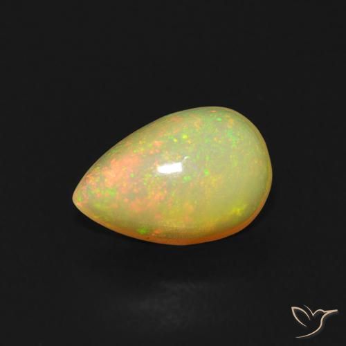 0.55ct Natürlicher Mehrfarbig Opal, Birnenform, Transparent, Photo A