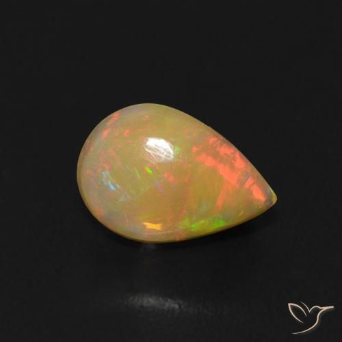 0.50ct Natürlicher Mehrfarbig Opal, Birnenform, Transparent, Photo A