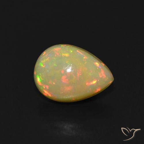 0.54ct Natürlicher Mehrfarbig Opal, Birnenform, Transparent
