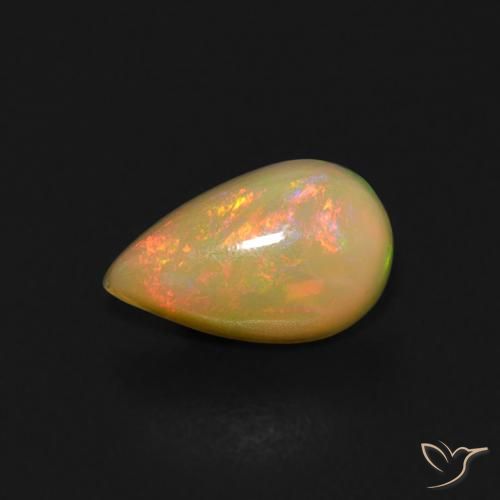 0.53ct Natürlicher Mehrfarbig Opal, Birnenform, Transparent