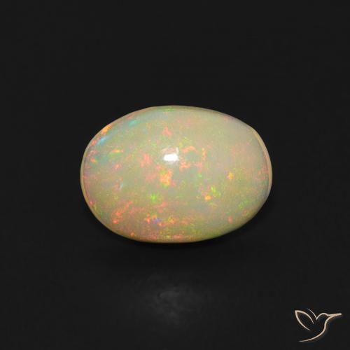 0.44ct Natürlicher Mehrfarbig Opal, Oval, Transparent