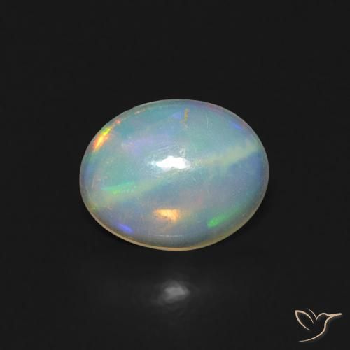 0.32ct Natürlicher Mehrfarbig Opal, Oval, Transparent