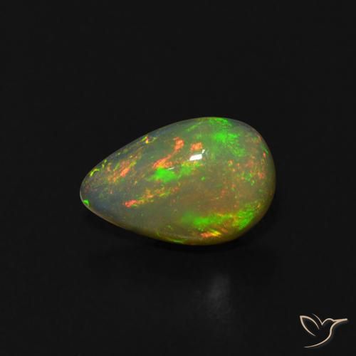 0.46ct Natürlicher Mehrfarbig Opal, Birnenform, Transparent