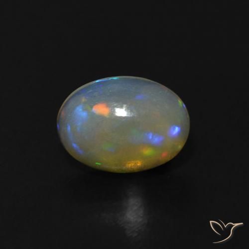0.52ct Natürlicher Bläulich-weiß Opal, Oval, Transparent