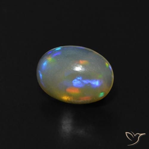 9,17 ctw natürlicher Bläulich-weiß Opal, Oval, Transparent