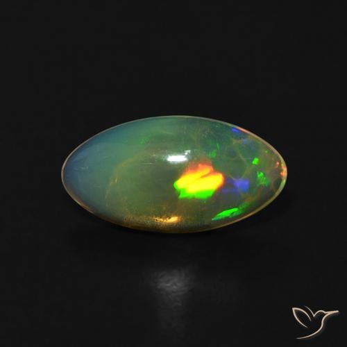 0.80ct Natürlicher Mehrfarbig Opal, Marquise, Transparent, Photo A