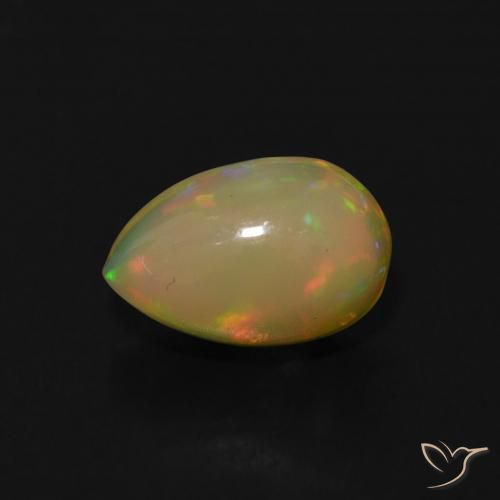 1.12ct Natürlicher Mehrfarbig Opal, Birnenform, Transparent