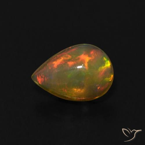 0.42ct Natürlicher Mehrfarbig Opal, Birnenform, Transparent