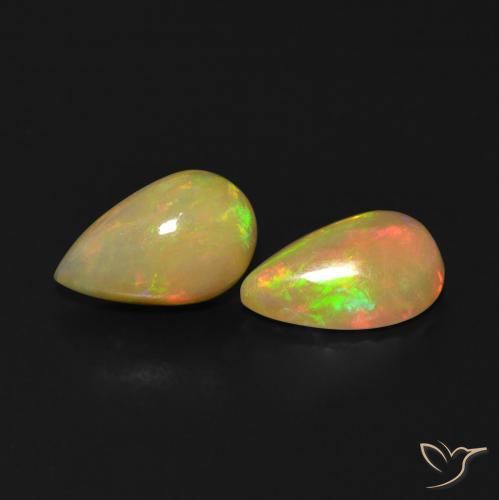 1.14 ct natürliche Mehrfarbig Opal-Edelsteine, Birnenform, Transparent