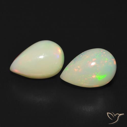 1.59ctw Natürlicher Mehrfarbig Opal, Birnenform, Transparent