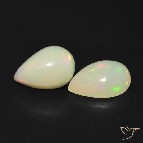 1.59 ct natürliche Mehrfarbig Opal-Edelsteine, Birnenform, Transparent