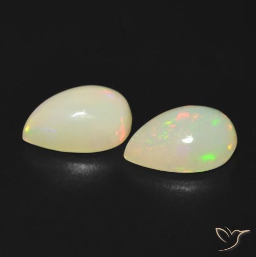 1.59 ct natürliche Mehrfarbig Opal-Edelsteine, Birnenform, Transparent