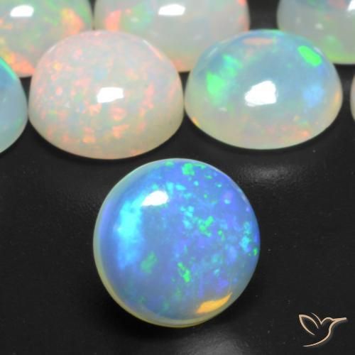 6.44 ct natürliche Mehrfarbig Opal-Edelsteine, Runden, Transparent