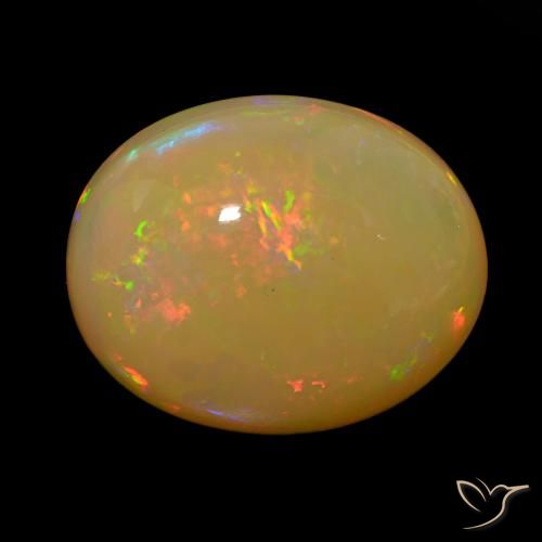 20.25ct Mehrfarbig Opal, Oval, Lichtundurchlässig