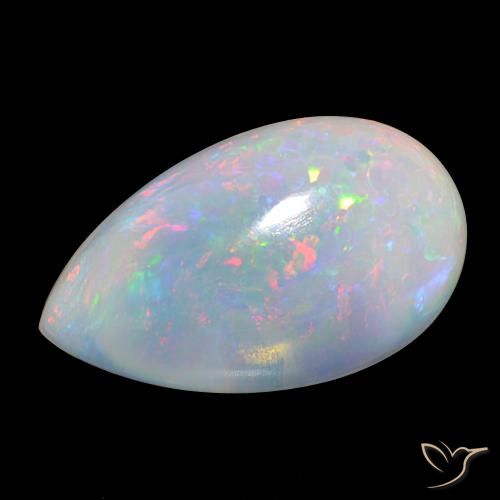 39.78ct Mehrfarbig Opal, Birnenform, Transparent