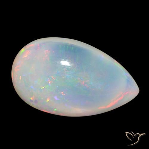 9,17 ctw natürlicher Mehrfarbig Opal, Birnenform, Transparent