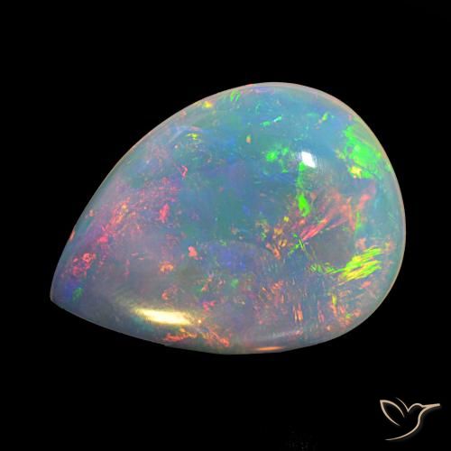 9,17 ctw natürlicher Mehrfarbig Opal, Birnenform, Transparent