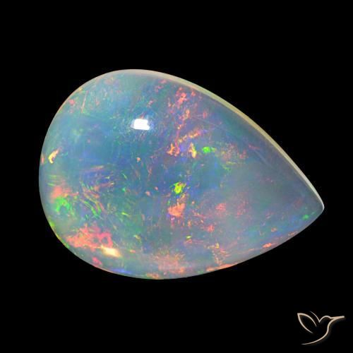 9,17 ctw natürlicher Mehrfarbig Opal, Birnenform, Transparent