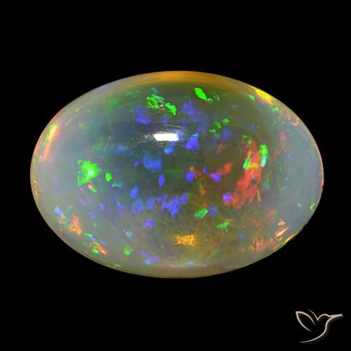 9,17 ctw natürlicher Mehrfarbig Opal, Oval, Transparent
