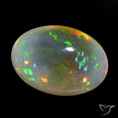 9,17 ctw natürlicher Mehrfarbig Opal, Oval, Transparent