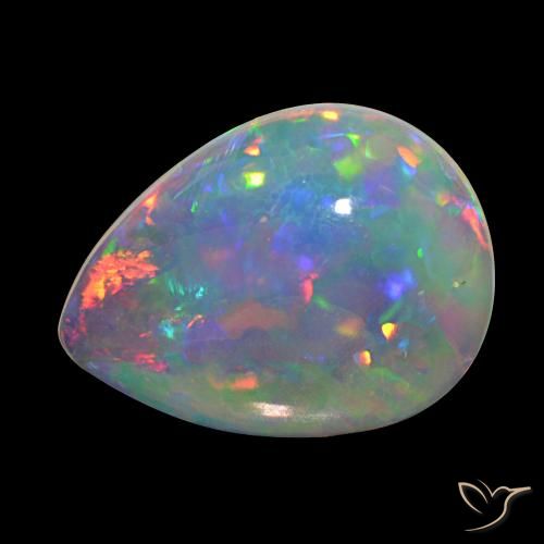 9,17 ctw natürlicher Mehrfarbig Opal, Birnenform, Transparent
