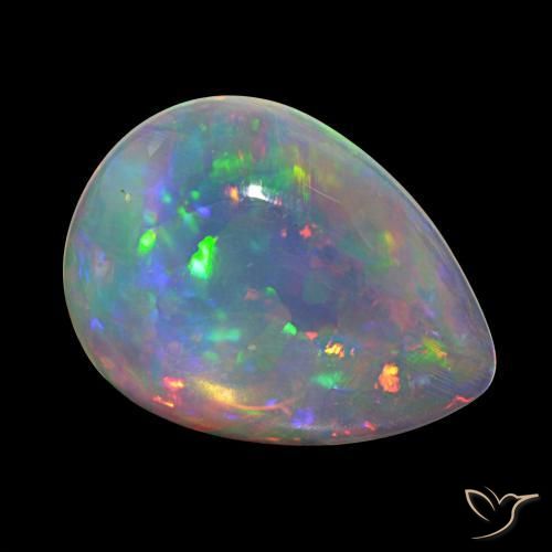 9,17 ctw natürlicher Mehrfarbig Opal, Birnenform, Transparent