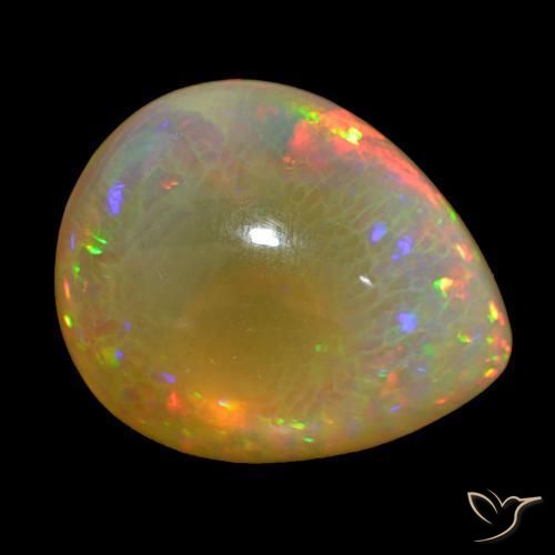 9,17 ctw natürlicher Mehrfarbig Opal, Birnenform, Transparent