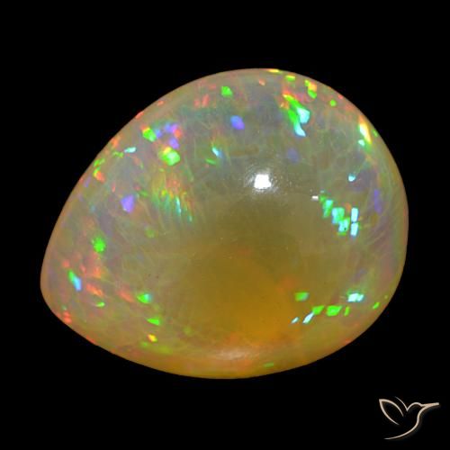 9,17 ctw natürlicher Mehrfarbig Opal, Birnenform, Transparent