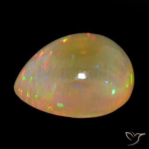 9,17 ctw natürlicher Mehrfarbig Opal, Birnenform, Transparent