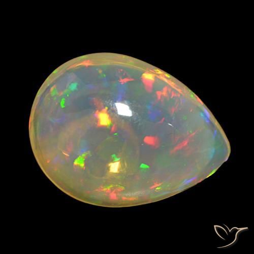 9,17 ctw natürlicher Mehrfarbig Opal, Birnenform, Transparent