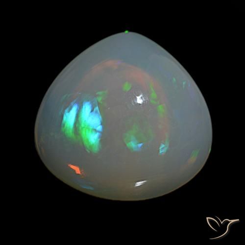 15.40ct Natürlicher Mehrfarbig Opal, Birnenform, Transparent, Photo A