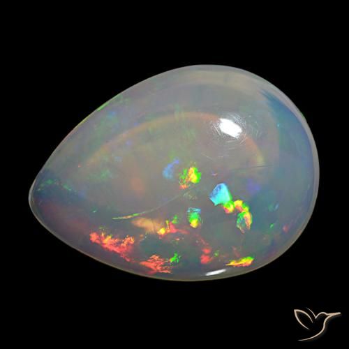 9,17 ctw natürlicher Mehrfarbig Opal, Birnenform, Transparent