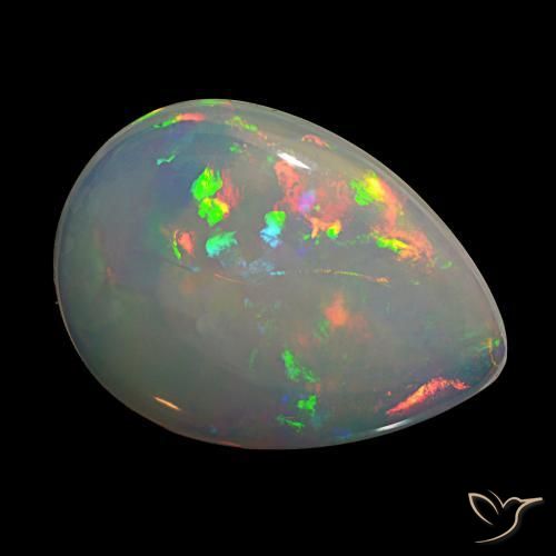 9,17 ctw natürlicher Mehrfarbig Opal, Birnenform, Transparent
