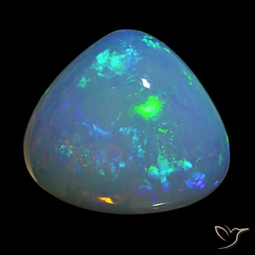 12.50ct Mehrfarbig Opal, Birnenform, Transparent