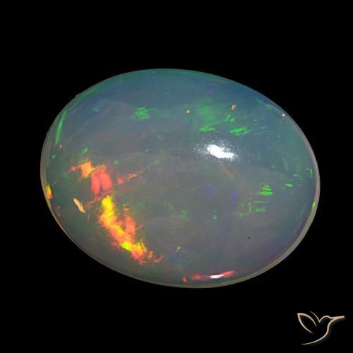 9,17 ctw natürlicher Mehrfarbig Opal, Oval Schliff, Transparent
