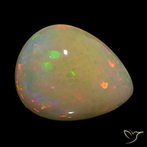 9,17 ctw natürlicher Mehrfarbig Opal, Birnenform, Transparent