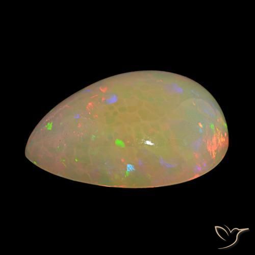 9,17 ctw natürlicher Mehrfarbig Opal, Birnenform, Transparent