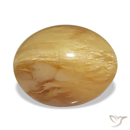 4,59 ctw natürlicher goldener Opal, Oval Schliff, Lichtundurchlässig