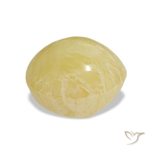 1,78 ctw natürlicher gelber Opal, Oval Schliff, Lichtundurchlässig