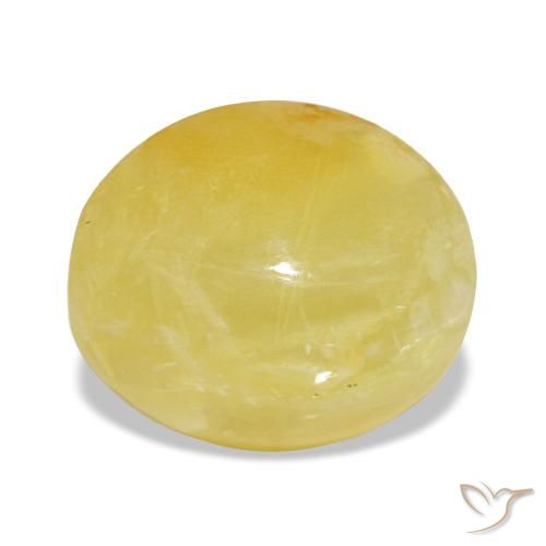 3,13 ctw natürlicher gelber Opal, Oval Schliff, Lichtundurchlässig