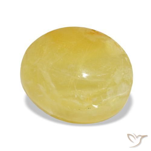 3,13 ctw natürlicher gelber Opal, Oval Schliff, Lichtundurchlässig