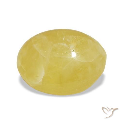 3,13 ctw natürlicher gelber Opal, Oval Schliff, Lichtundurchlässig