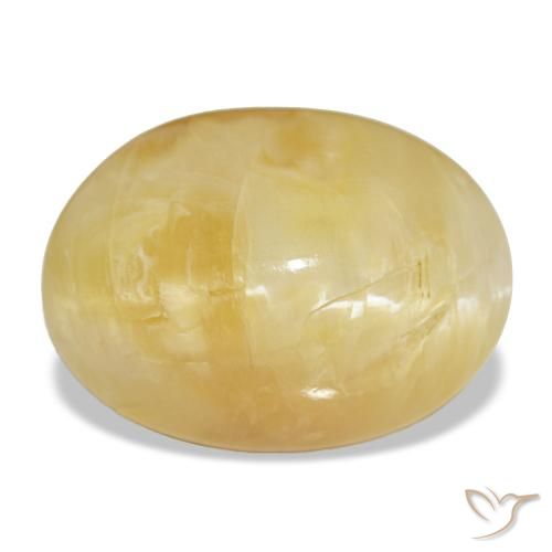 9,26 ctw natürlicher gelber Opal, Oval Schliff, Lichtundurchlässig