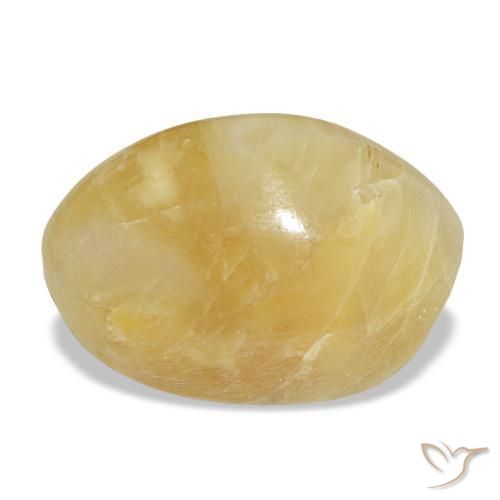 9,26 ctw natürlicher gelber Opal, Oval Schliff, Lichtundurchlässig