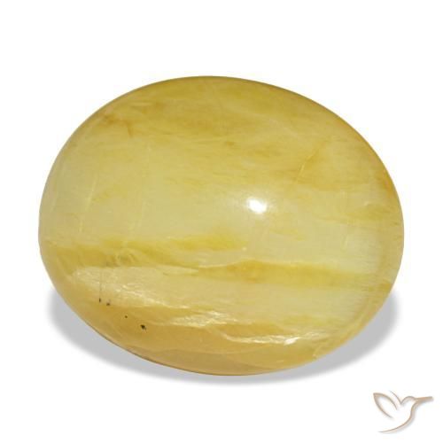 8,78 ctw natürlicher gelber Opal, Oval Schliff, Lichtundurchlässig