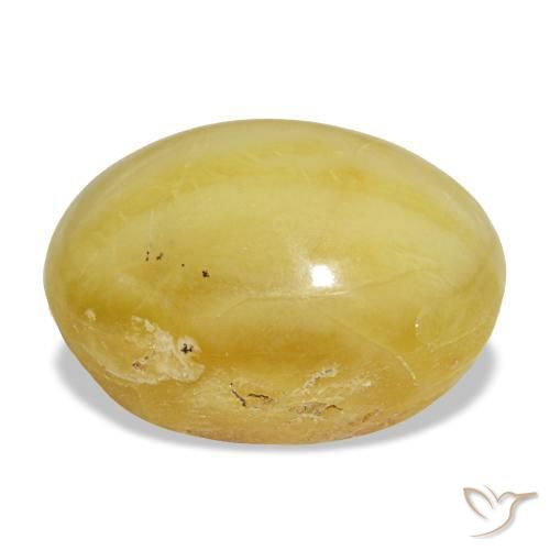 8,78 ctw natürlicher gelber Opal, Oval Schliff, Lichtundurchlässig