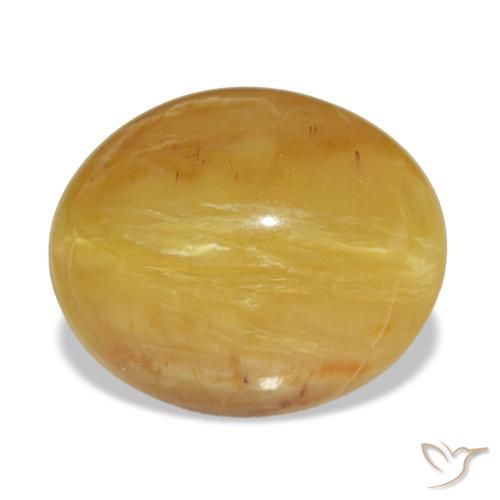 5,89 ctw natürlicher goldener Opal, Oval Schliff, Lichtundurchlässig