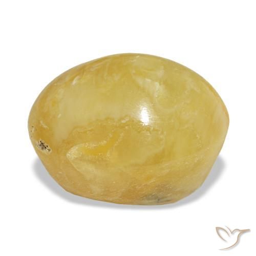 7,90 ctw natürlicher gelber Opal, Oval Schliff, Lichtundurchlässig