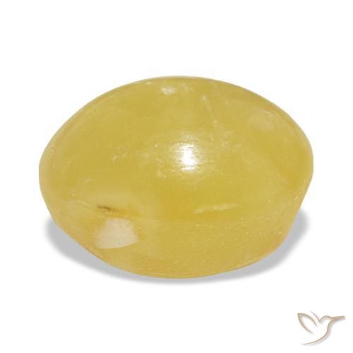 4,10 ctw natürlicher gelber Opal, Oval Schliff, Lichtundurchlässig