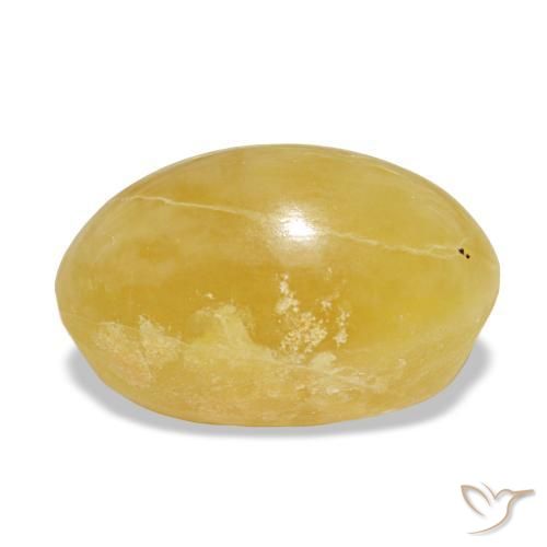 4,84 ctw natürlicher gelber Opal, Oval Schliff, Lichtundurchlässig